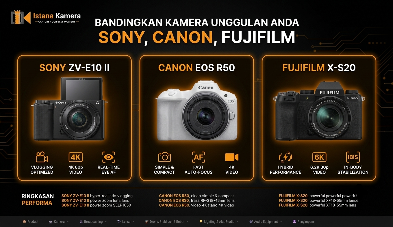 3 Kamera Terbaik Pilihan Content Creator - Fujifilm X-S20
