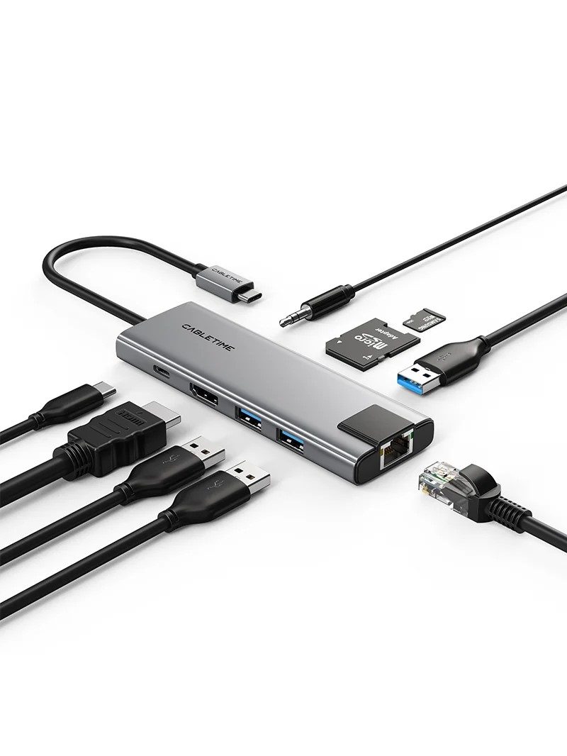 Cabletime 9In1 USB-C Multiport Hub - HB03