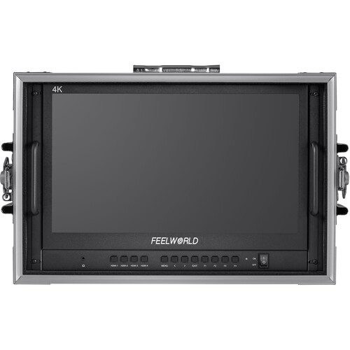 FeelWorld 15.6" Quad 4K HDMI Multiview Portable Monitor in Case