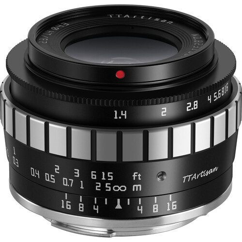 TTArtisan 23mm f/1.4 Lensa Mirrorless APS-C Black & Silver